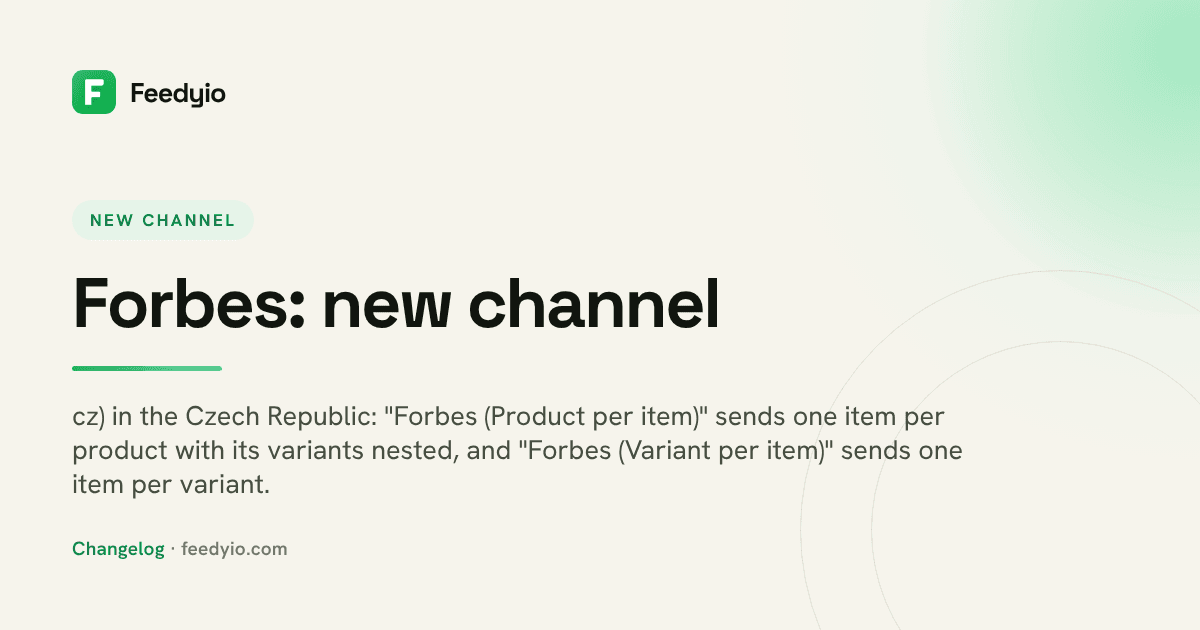 Forbes: new channel