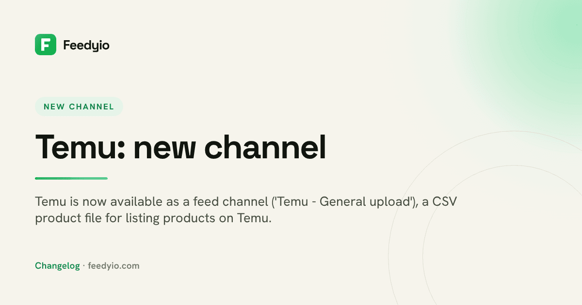 Temu: new channel