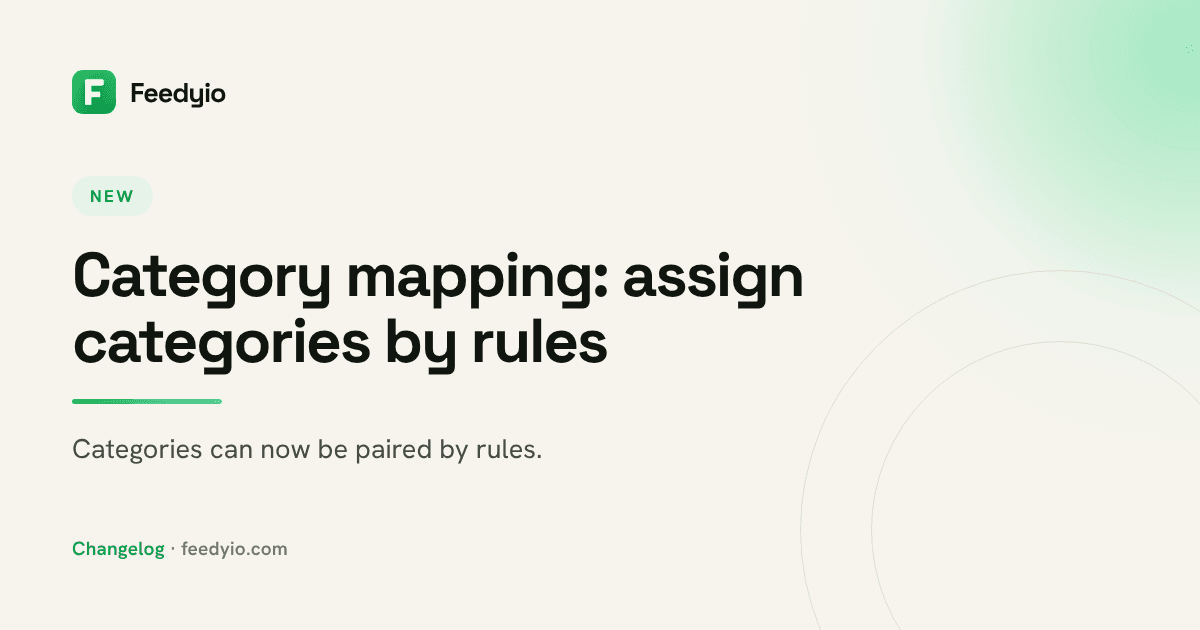 Category mapping: assign categories by rules